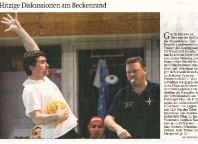 Hitzige Diskussionen am Beckenrand