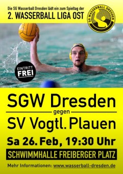 SGW Dresden empfängt Plauen zum Verfolgerduell