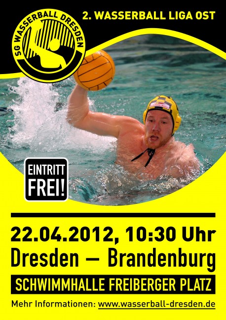 Wasserball-Plakat: Dresden gegen Brandenburg