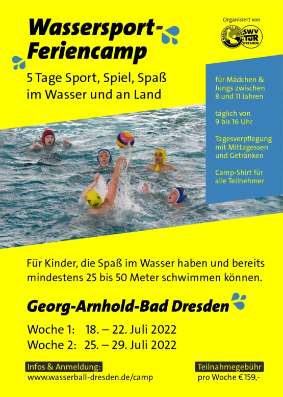 Wassersport Feriencamp Dresden 2022