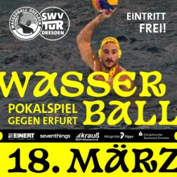 Wasserball Pokalspiel Dresden gegen Erfurt am 18. März 2023