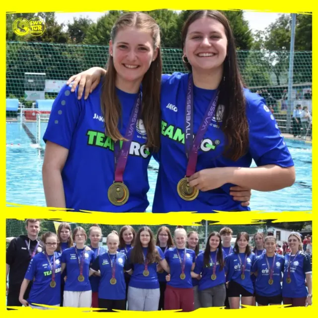 🥉 Unsere TuR-Wasserballerinnen Dana und Frieda waren am Wochenende mit dem SC Chemnitz beim U16 DSV Nachwuchscup in Esslingen und konnten sich dort die Bronzemedaille verdienen. Herzlichen Glückwunsch!
#swvtur #dresden #wasserball #teamplayer #sport #sachsen #girls